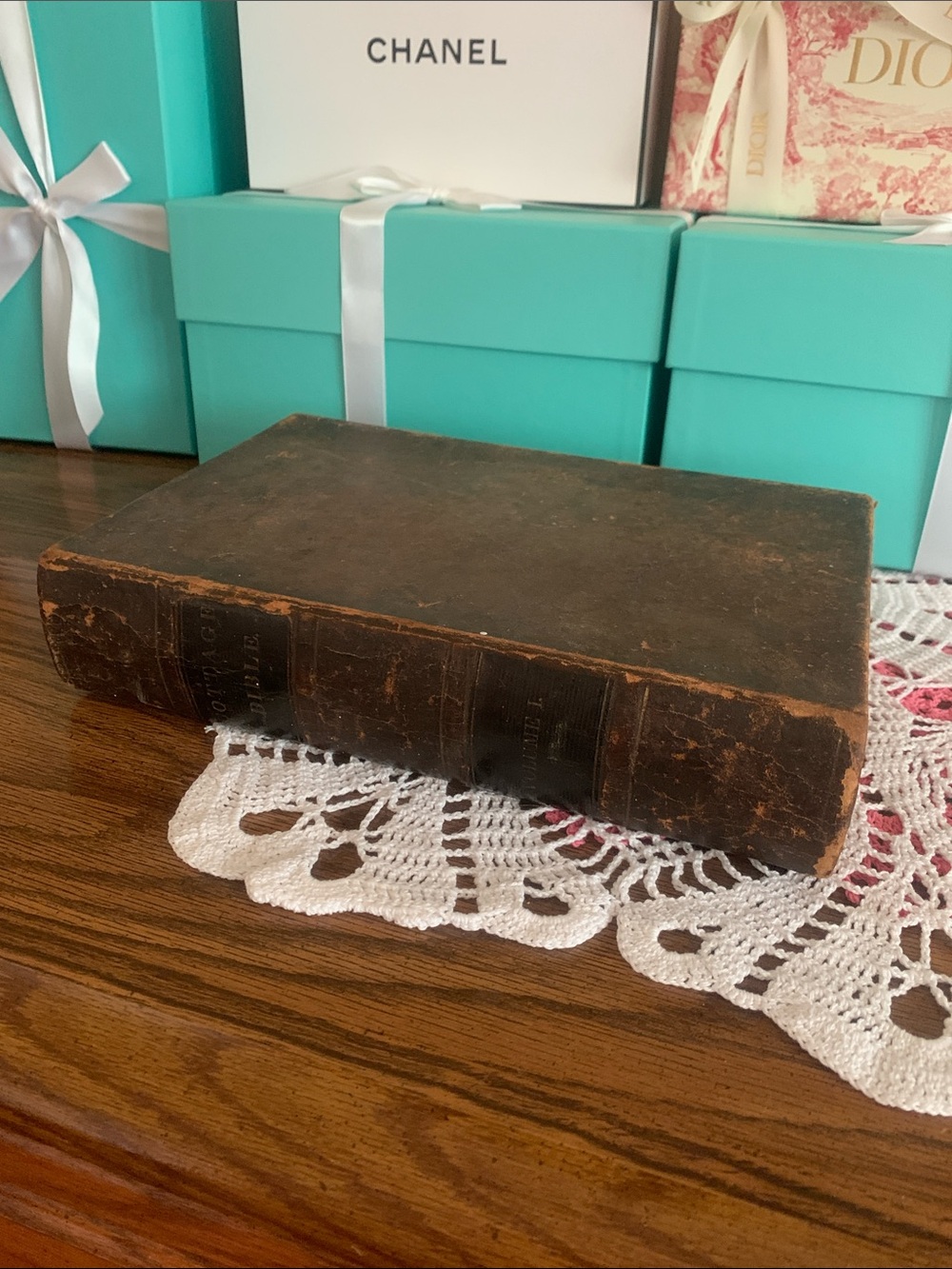 Antique  Bible - Rare Tiffany  Volume One 1841 69